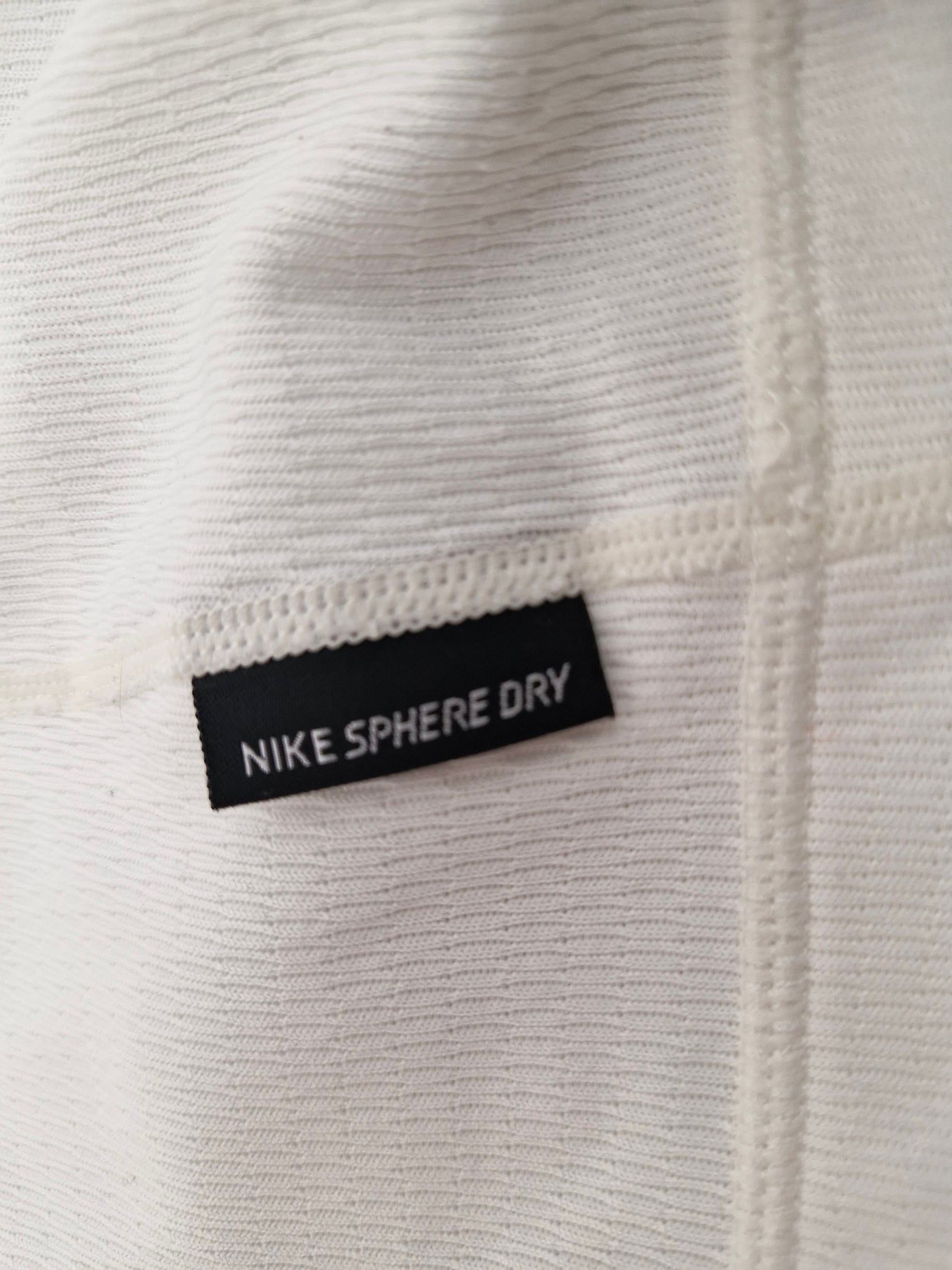Nike Sphere Dry White & Grey Panelled Tee