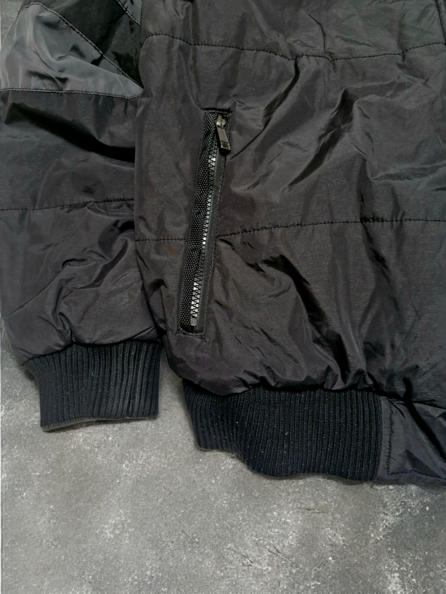 Nike Vintage Y2K Black Double Layered Insulated Technical Puffer Coat