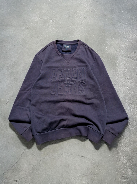 Armarni Jeans Vintage Spellout Logo Crewneck Sweathshirt
