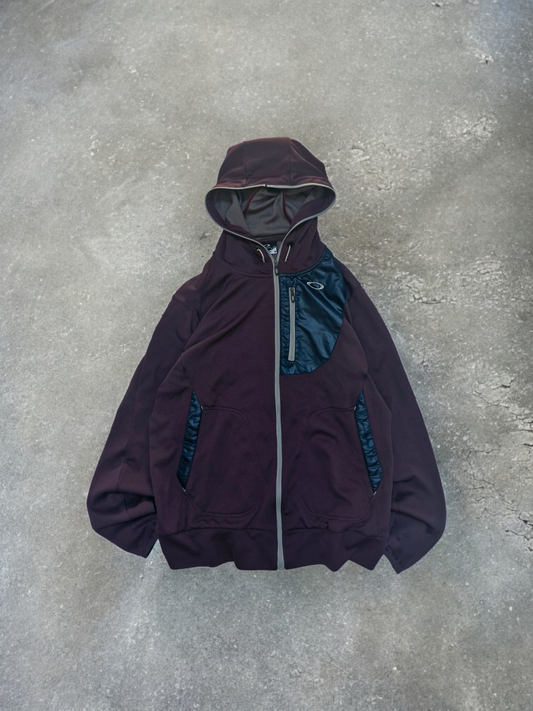 Oakley Vintage Burgundy & Black Ninja Full Zip Hoodie