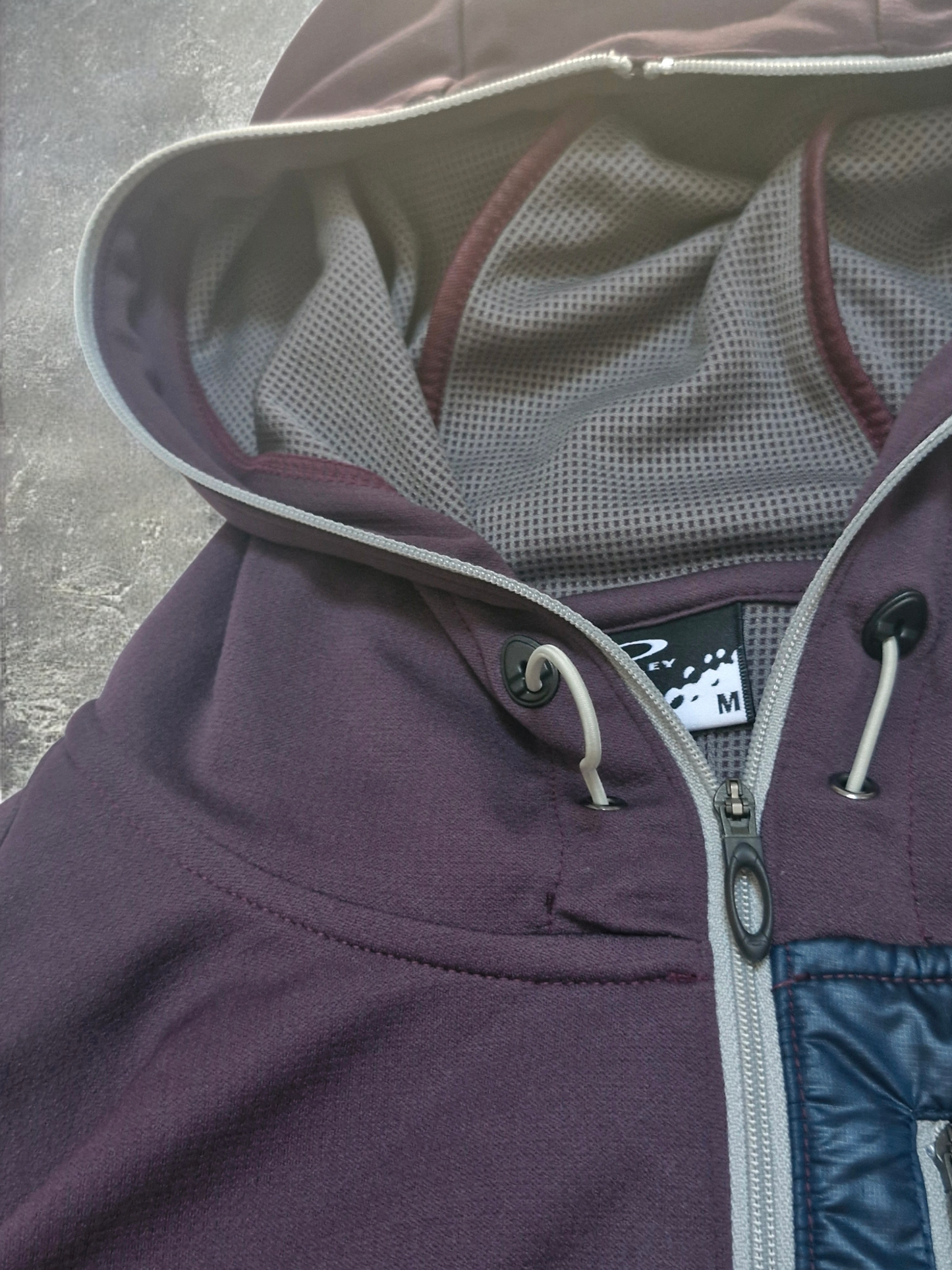 Oakley Vintage Burgundy & Black Ninja Full Zip Hoodie