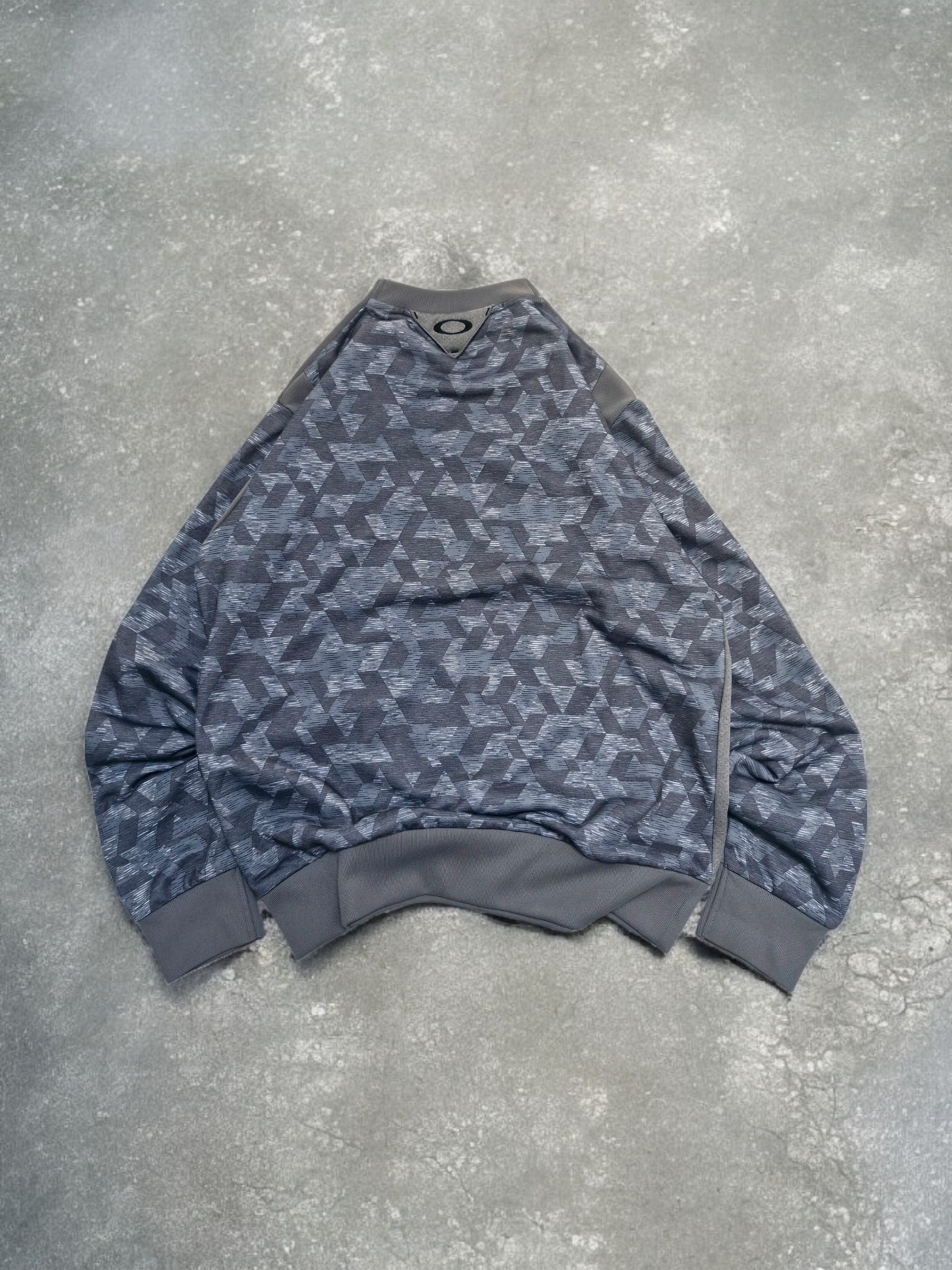 Oakley Vintage Embroided Logo Grey Patterned Jumper
