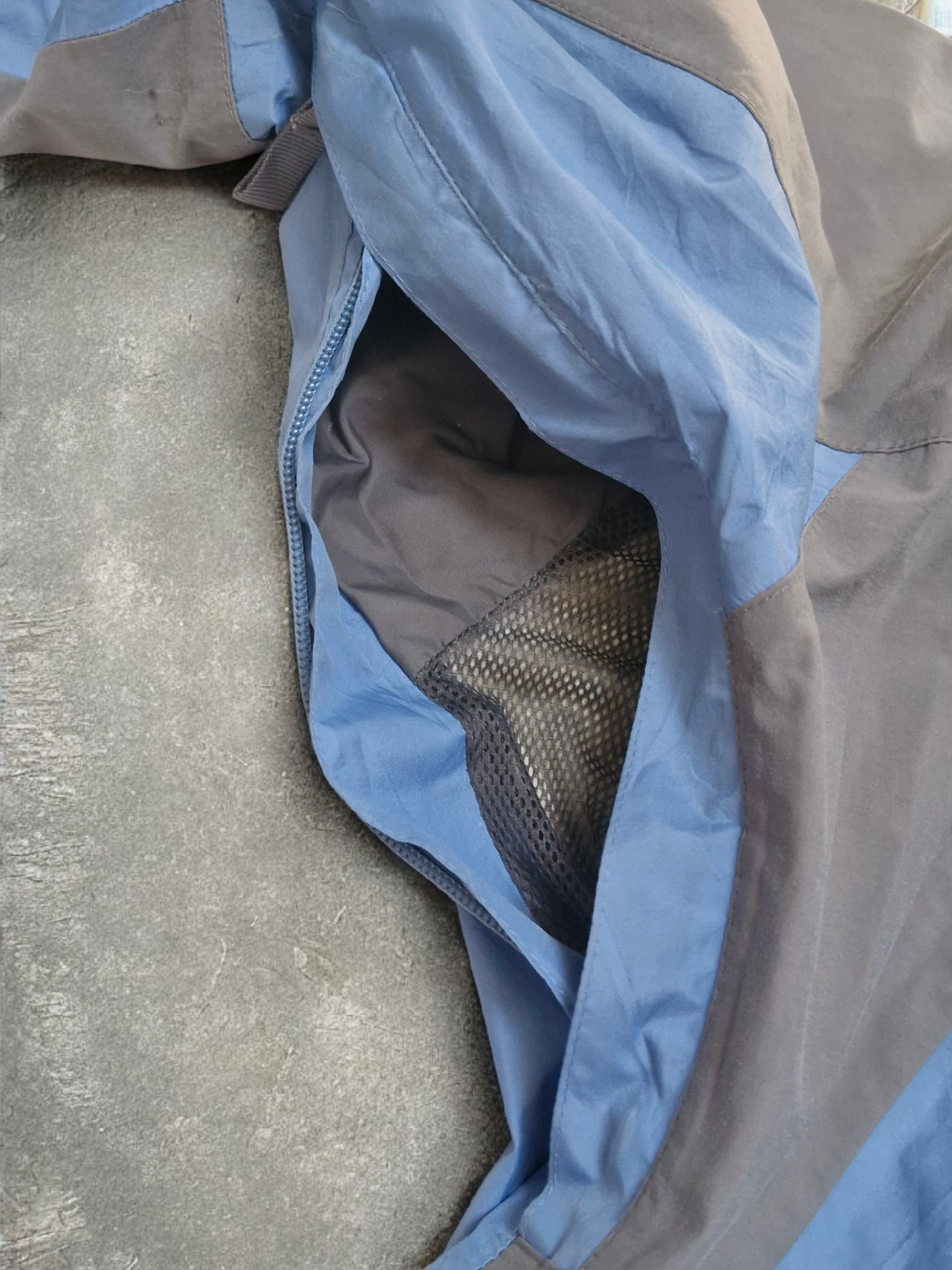 North Face Goretex Blue & Grey Panelled Technical Ski Coat