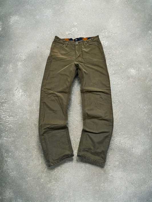 Stussy Vintage Khaki Green Straight Fit Trousers