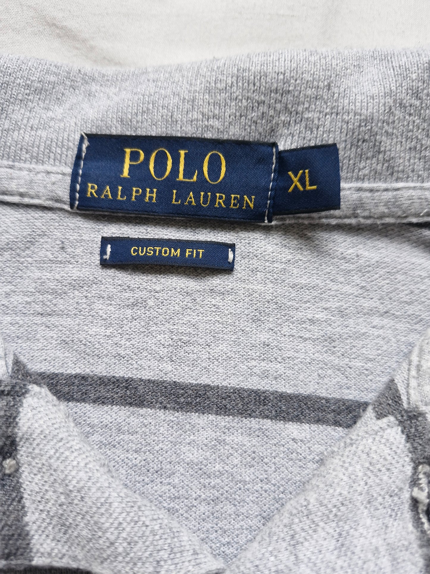 Ralph Lauren Grey Striped Polo Shirt