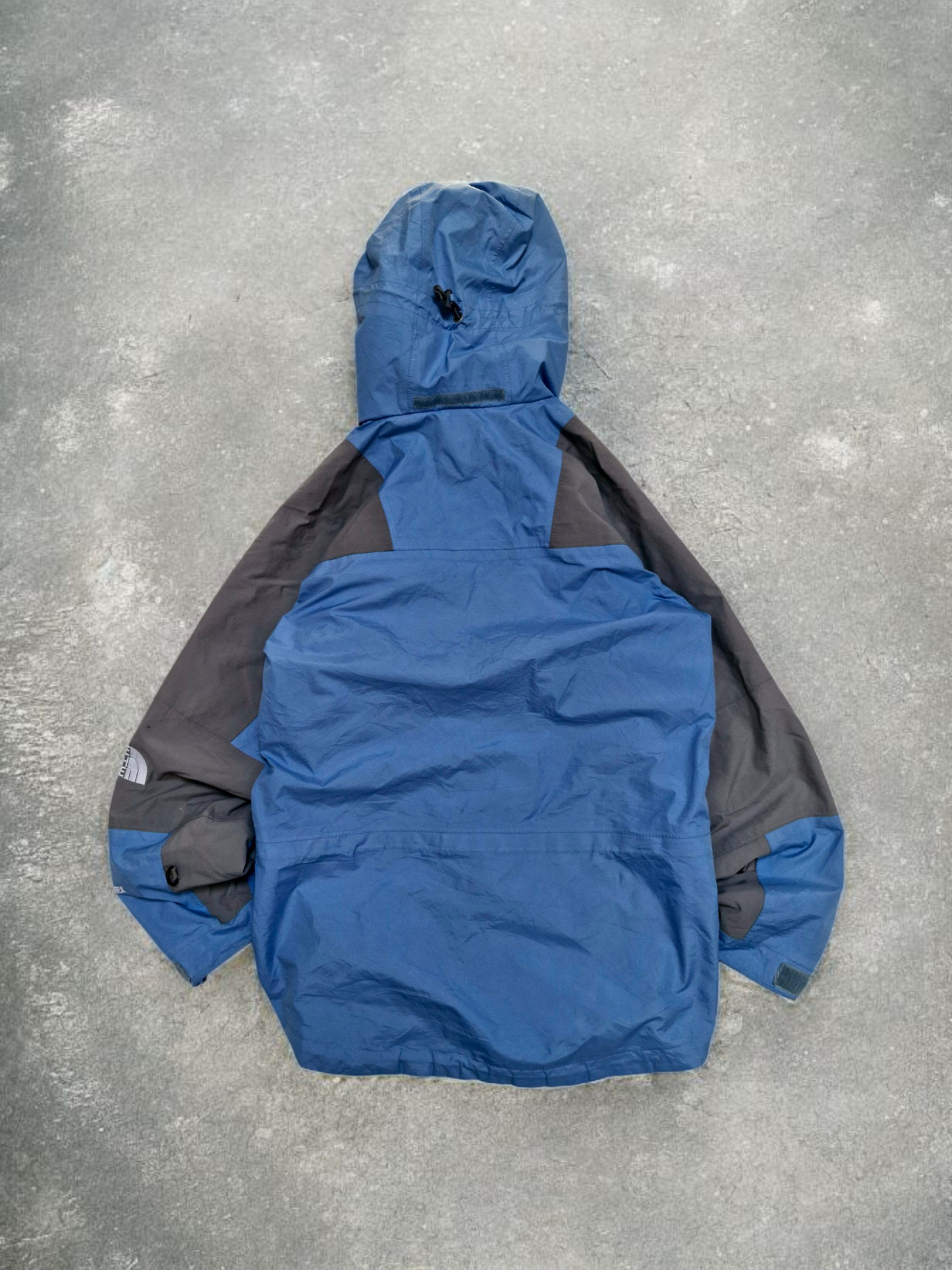 North Face Goretex Blue & Grey Panelled Technical Ski Coat