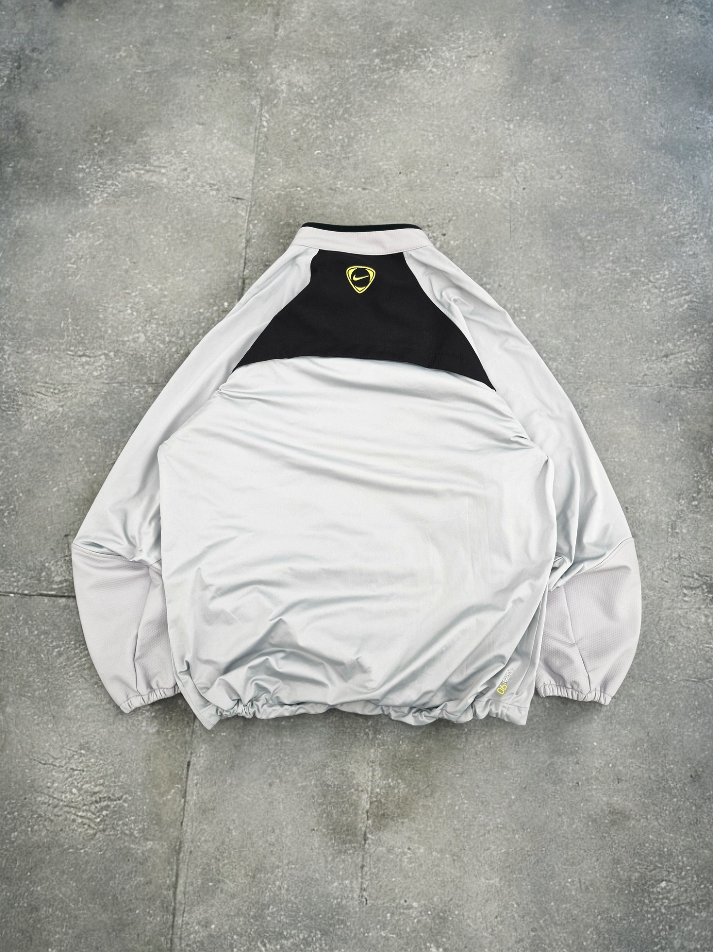 Nike Sphere Pro x T90 Early 2000's Grey & Yellow Technical Pullover Jumper