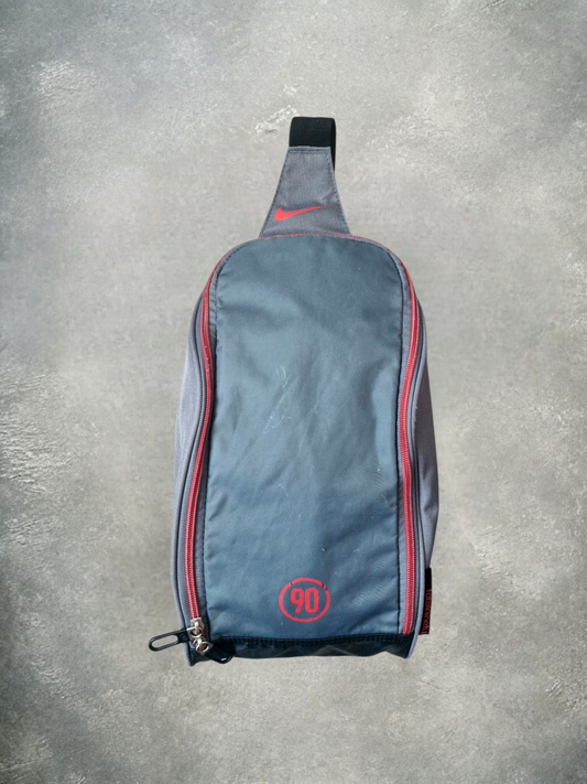 Nike T90 Vintage Early 2000's Grey & Red Boot Bag