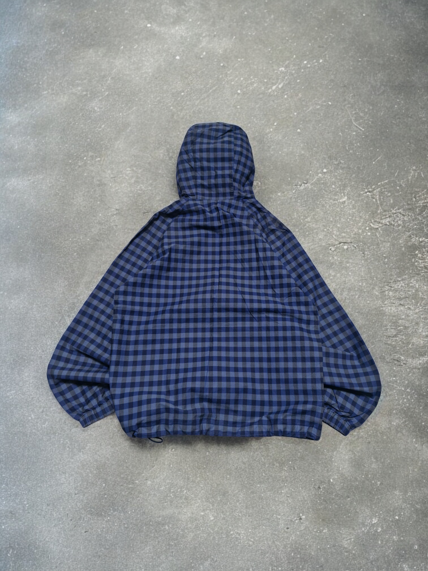 Vintage Japanes Blue Plaid Technical Windbreaker Jacket