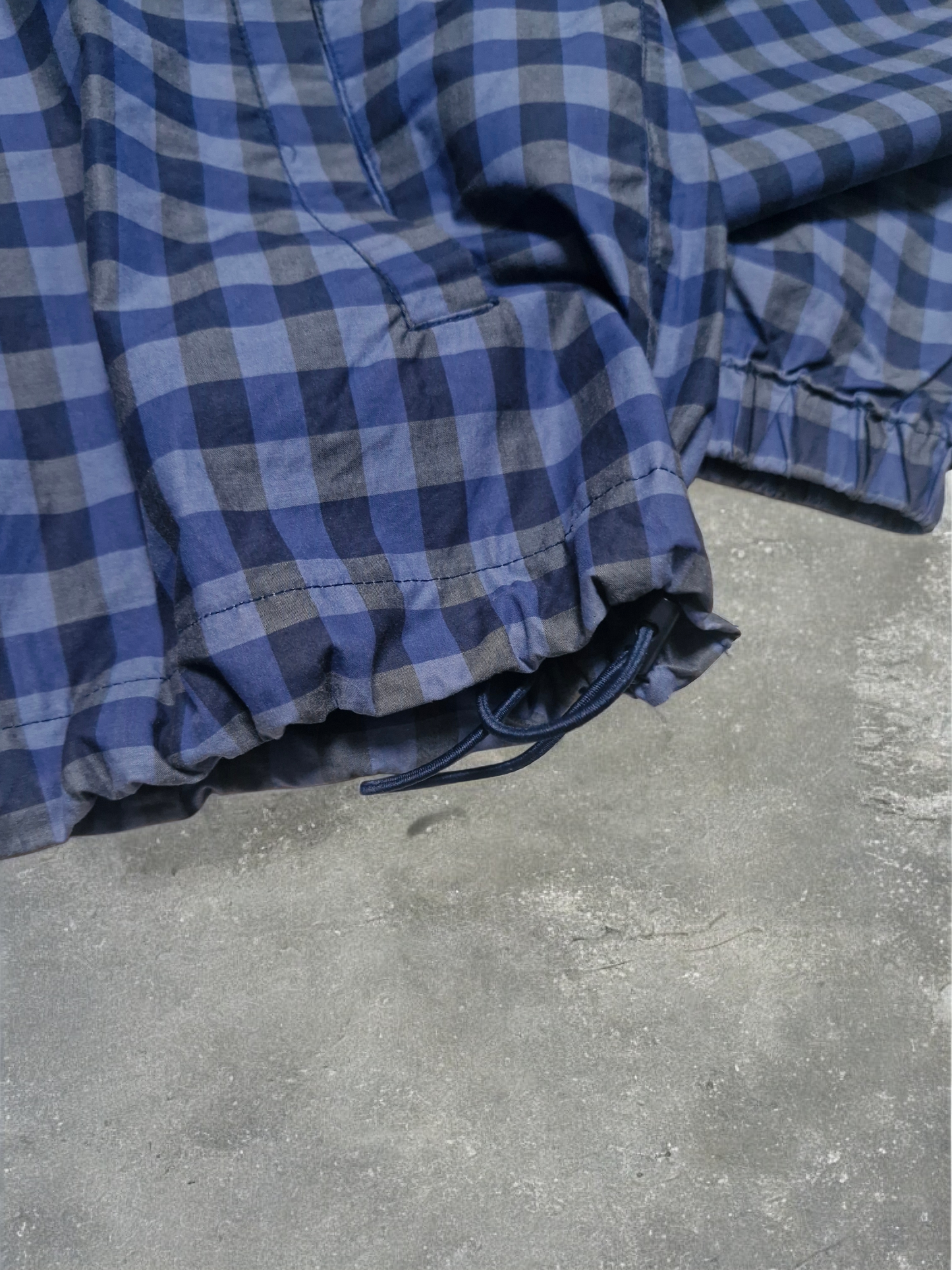 Vintage Japanes Blue Plaid Technical Windbreaker Jacket