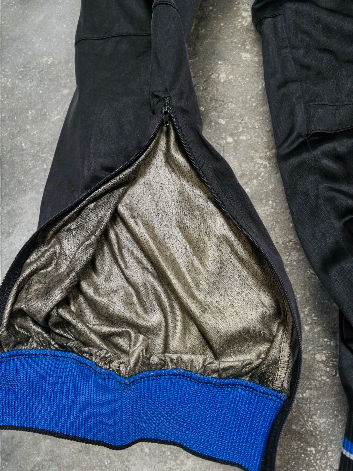 Nike Vintage 80's RARE Black & Blue Track Pants