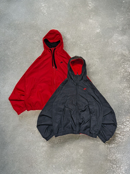 Nike Air Max Early 2000's Black & Red Reversible Dot Technical Jacket