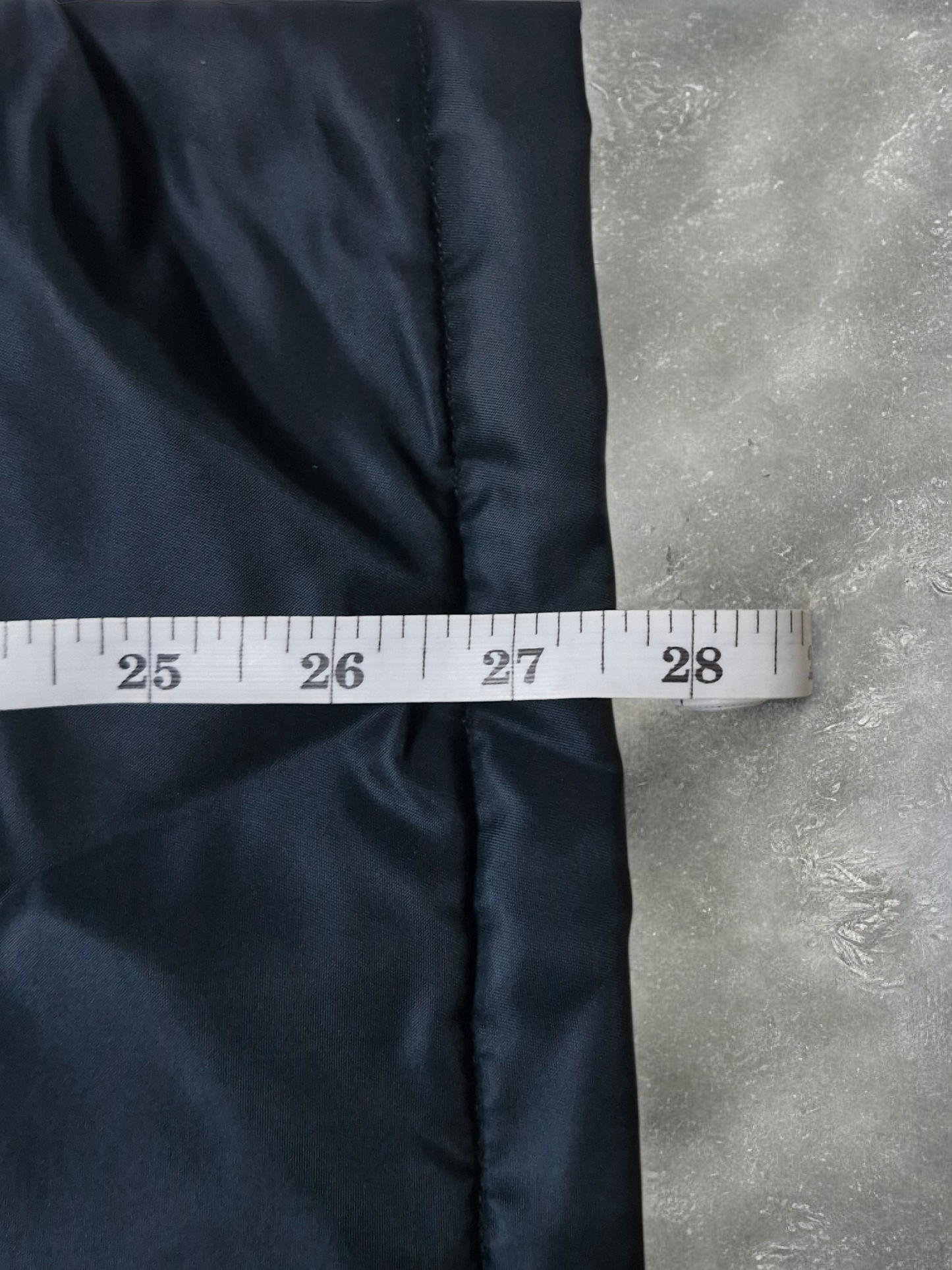 Vintage Black Fireman Metal Clasp Fur Lined Technical Quilted Bomber Jacket